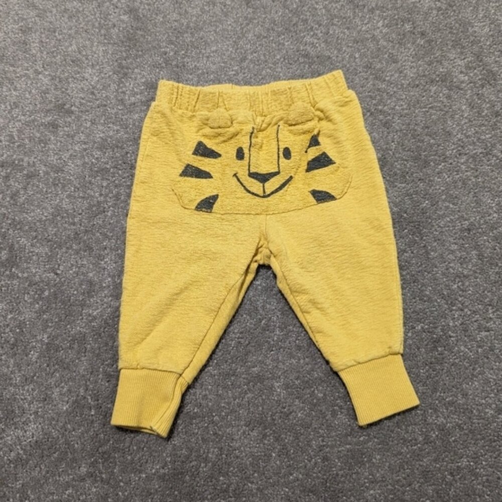 Zara Baby Tiger Pants Size 3-6 Months Yellow Cotton